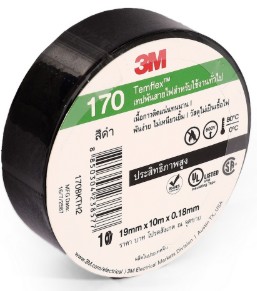 เทปพันสายไฟ TEMFLEX170 19mm*10m สีดำ 3M