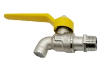 ก๊อกบอลแฟนซี 1/2" เหลือง SANWA