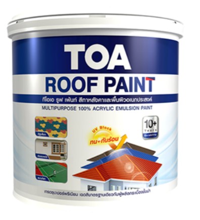 สีน้ำอะคริลิค ทาหลังคา TOA #R600 1ก.ล.