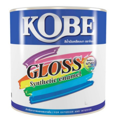 สีเคลือบเงา 1กล. #K555 สีดำ KOBE