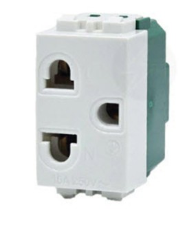 เต้ารับเดี่ยวมีกราวด์ ขนาด 1 ช่อง NN-P311(1P) ขาว NANO
