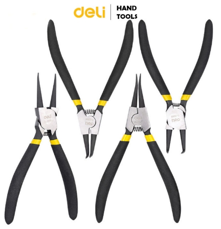 -ชุดคีมหนีบ-ถ่าง 4 ชิ้น ขนาด 7" EDL104407 DELI+