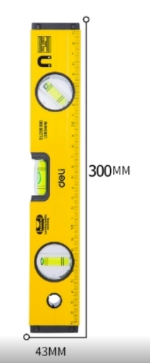 ระดับน้ำ 300mm Aluminum พร้อมแถบแม่เหล็ก EDL290300 DELI+