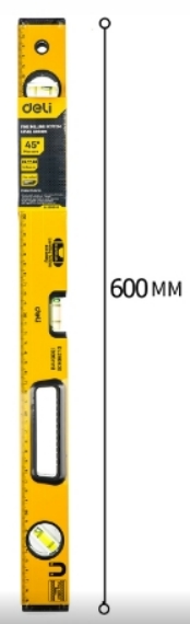 ระดับน้ำ 600mm Aluminum พร้อมแถบแม่เหล็ก EDL290600 DELI+