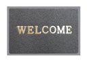 -พรมยางดักฝุ่น Welcome 50x70cm เทา DURA+