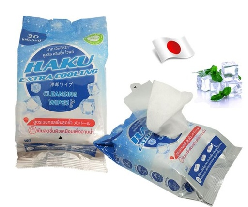 [1001150] กระดาษเปียก คูลลิ่ง สูตรเย็นสุดขั้ว HAKU