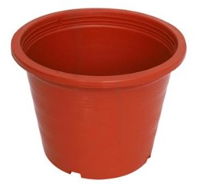 [1001163] กระถางต้นไม้พลาสติก 4" สีอิฐ