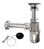 [1001210] ท่อน้ำทิ้งพลาสติก ชุบโครเมี่ยม+สะดืออ่าง VS131AB VEGARR