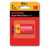 [1001272] -ZINC super heavy duty 9V battery 1 pack blister KODAK