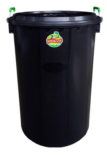 [1002262] ถังน้ำ PVC พร้อมฝา 120 ลิตร 5120 สีดำ