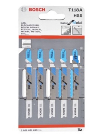 [1002433] -ใบเลื่อยจิ๊กซอ T118A BOSCH (แพค5ใบ)