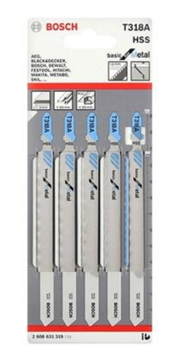 [1002436] ใบเลื่อยจิ๊กซอ T318A BOSCH (แพค5ใบ)