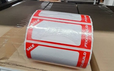 [1006727] สติ๊กเกอร์ 7.8x3 แดง (1x1000 ดวง)