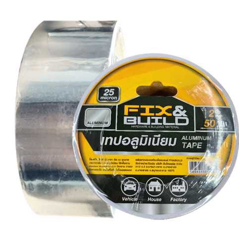 [1002995] เทปอลูมิเนียม 2"*50หลา FIX&BUILD+
