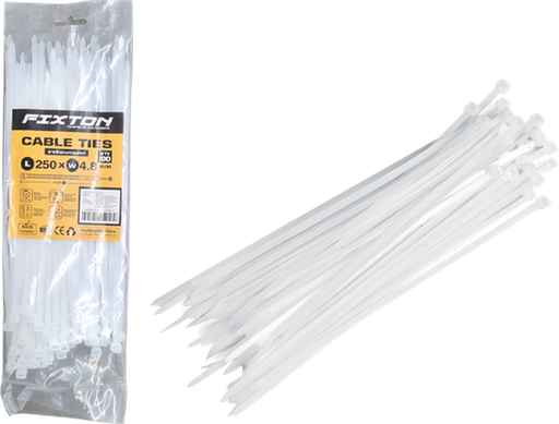[1002463] เคเบิ้ลไทร์ 3" 2.5*80 ขาว FIXTON+