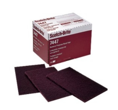 [1003131] สก็อตไบรท์ 6"x9" #320-400 7447 สีแดง 3M