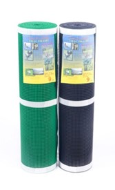 [1003232] ตาข่ายสี่เหลี่ยม PVC 12มม.x90ซม.x30ม. สีดำ