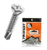 [1003396] สกรูไม้ฝา 7X25 (ปลายสว่านไม่มีปีก) PROFAST