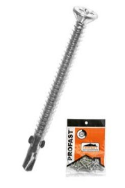 [1003406] สกรูไม้ฝา 8X55 (มีปีก) PROFAST