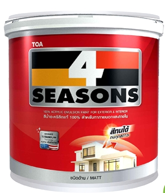 [1003490] สีน้ำภายนอก 4SS #000C 2.5 ก.ล. TOA