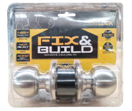 [1003627] -ลูกบิดประตูห้องน้ำ หัวกลม 3872SS FIX&BUILD+
