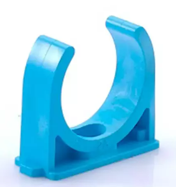 [1003855] -กิ๊บจับท่อก้ามปู PVC หนา 1/2" ฟ้า