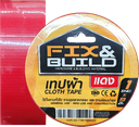 เทปผ้า แดง 1.5"x9M FIX&BUILD+