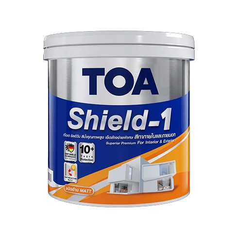 [1004355] สีน้ำภายนอก ด้าน 1กล. เบส D ชิลด์วัน นาโน TOA