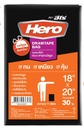 -ถุงขยะแบบแพ็ค ขนาด 18x20" รุ่นมาตรฐาน มีหูรูด สีดำ HERO (ม้วน 30 ใบ)