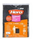 -ถุงขยะแบบแพ็ค แบบหนา ขนาด XL 36x45" ฉลากสีชมพู HERO (แพ็ค 7 ใบ)