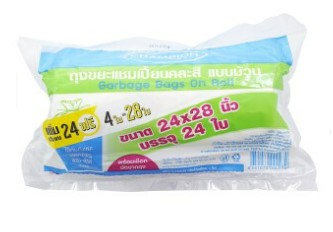 [1004581] ถุงขยะแบบม้วนคละสี 24x28" CHAMPION