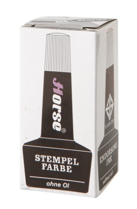 [1004596] หมึกเติมแท่นประทับตรา สีดำ 28ซีซี ตราม้า