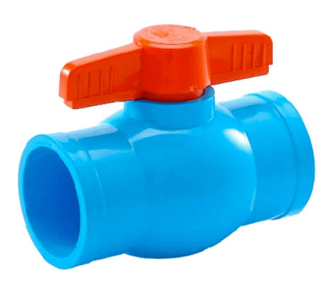 [1004656] บอลวาล์วพีวีซี (รุ่นสวม) 55 มม.