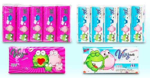 [1004695] -กระดาษทิชชู่ SOLF PACK 150แผ่น (PK5) VIVY