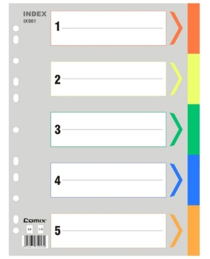 [1005064] อินเด็กซ์ซองพลาสติก A4 IX901 COMIX+