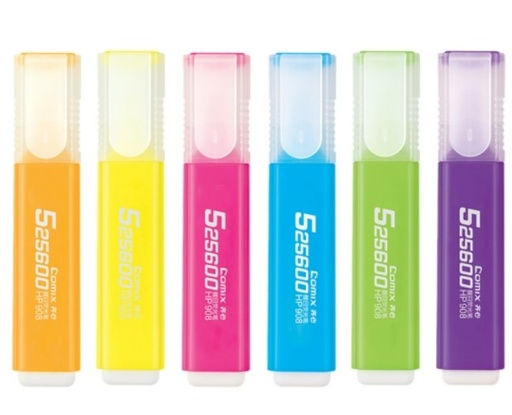 [1005066] ปากกาเน้นข้อความ HP908-X สีฟ้า COMIX+