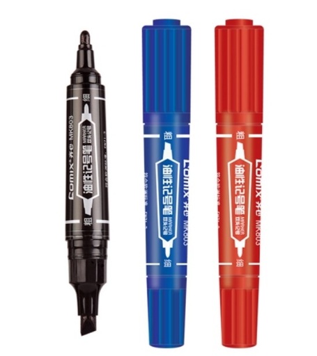 [1005264] ปากกามาร์คเกอร์ 2-6มม MK803-X สีดำ COMIX+