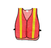 [1005296] เสื้อจราจรสะท้อนแสง 2แถบตั้ง ส้ม FIXTON+