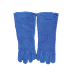 [1005347] -ถุงมือหนังยาวมีซับ สีน้ำเงิน FIXTON+