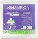 ถุงขยะ XL แบบใส 30x40 CHAMPION (แพ็ค 10 ใบ)