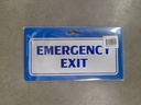 -ป้ายอลูมิเนียม EMERGENCY EXIT ขนาด 7.5*17.5 ซม. 0025