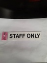 -ป้ายพีพี STAFF ONLY ขนาด 16x4 ซม. 1103-16