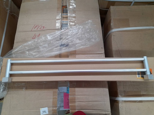 [1005548] ราวแขวนผ้า2ราว60ซม อลูมิเนียมS041/3A FIX&BUILD+