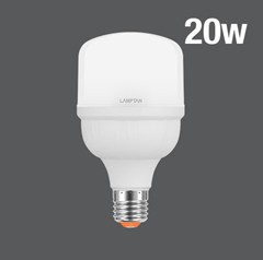 [1005715] -หลอดกลม LED HIGHT WATT T-BULB GLOSS 20W แสง DAYLIGHT 6500K LAMPTAN