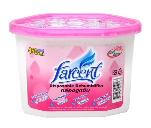 [1006142] -กล่องดูดความชื้น 450ML D-501P กลิ่นกุหลาบ Farcent