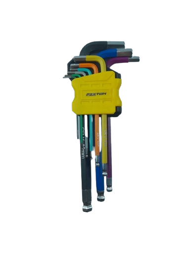 [1006206] ประแจหกเหลี่ยมกันลื่น 4มิล L71822W1 9ตัว FIXTON+