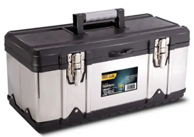 [1006244] กล่องเครื่องมือ 17" DL432717 สีเงินดำ DELI+