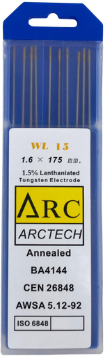 [1006691] ลวดเชื่อมแก๊ส ทังสเตน 1.6มม หัวทอง (เส้น) ARCTECH