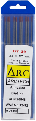 [1006692] ลวดเชื่อมแก๊ส ทังสเตน 2.4มม หัวแดง (เส้น) ARCTECH