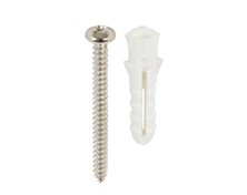 [1006747] พุกพลาสติก #6 พร้อมสกรู (แพค 10)